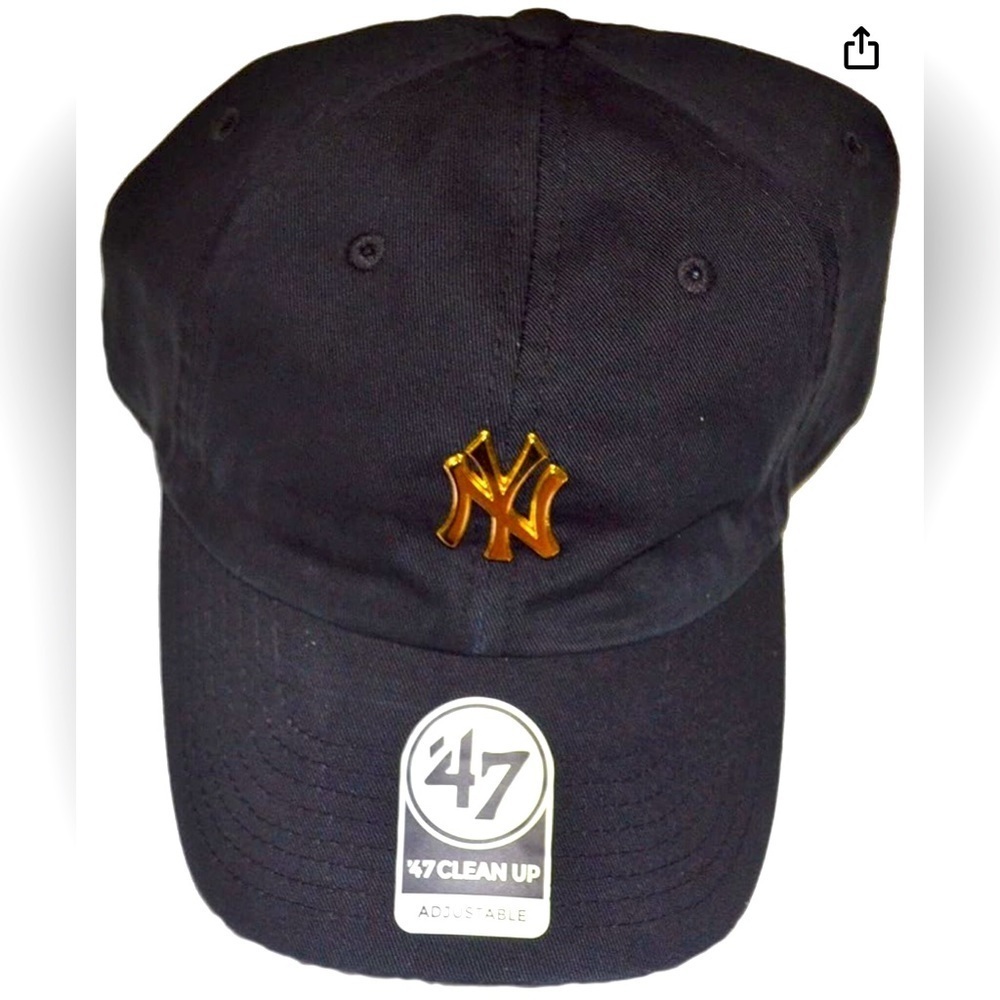 47 Brand Clean Up Adjustable Cap - MLB NY Yankees Relaxed Fit Baseball Dad Hat